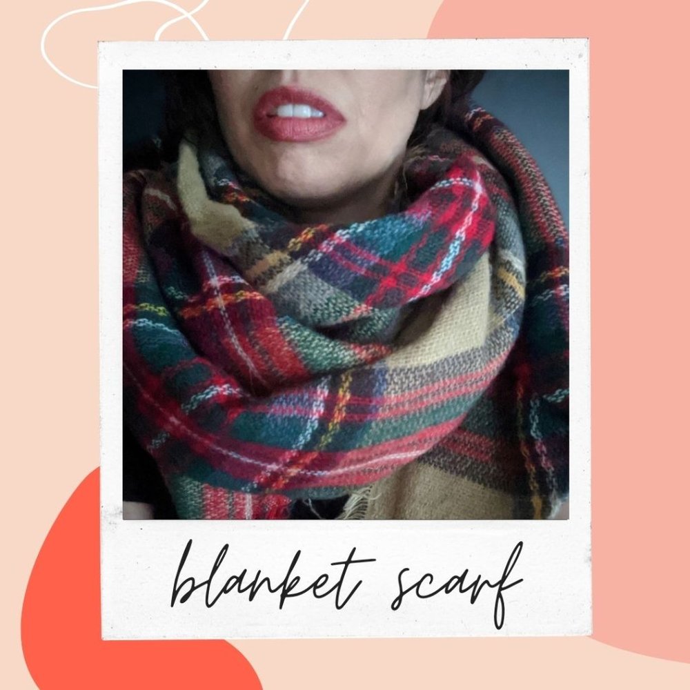 Plaid Blanket Scarf